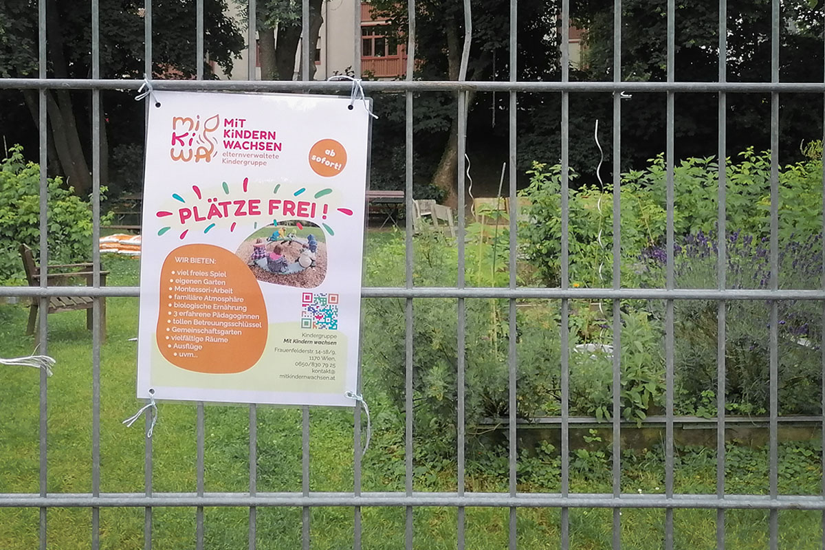 Flyer am Gemeinschaftsgarten